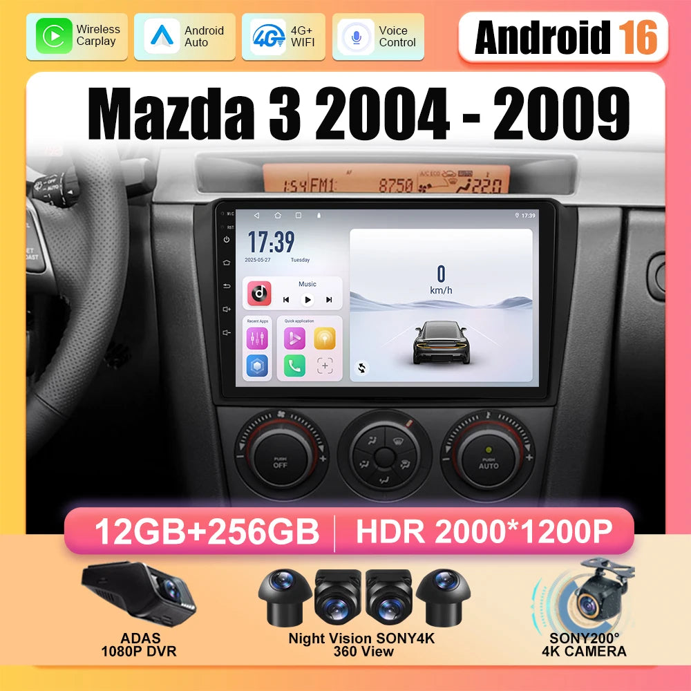 Mazda 3 — Android 16, CarPlay, GPS