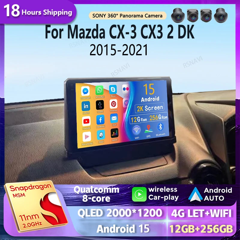 Mazda CX-3 — Android 15, GPS, 4G