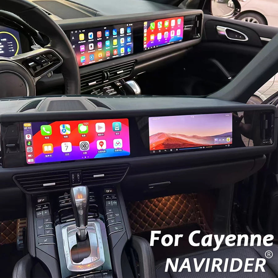 Porsche Cayenne Android 13 — Double Screen, CarPlay