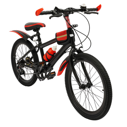 20" Kids Mountain Bike for Boys & Girls Ages 5-12, 7-Speed Transmission, Sturdy Carbon Steel Frame, Adjustable Seat — available at Teckeleck