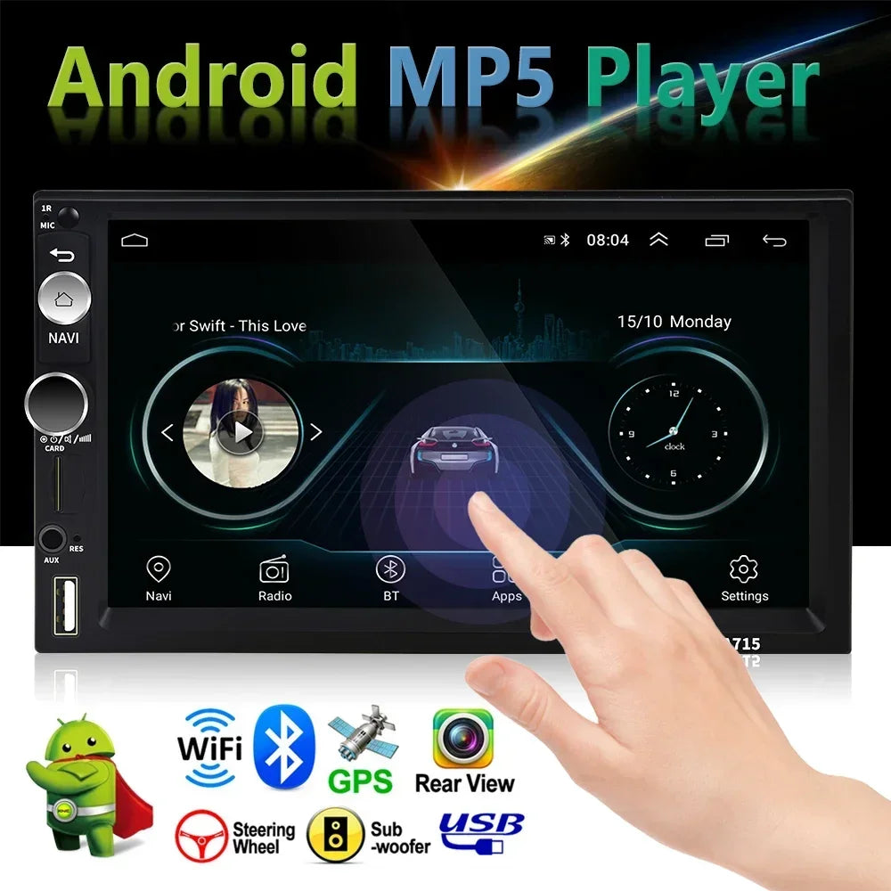 FIAT Panda 2 Din — 7" GPS, WiFi, Car Stereo