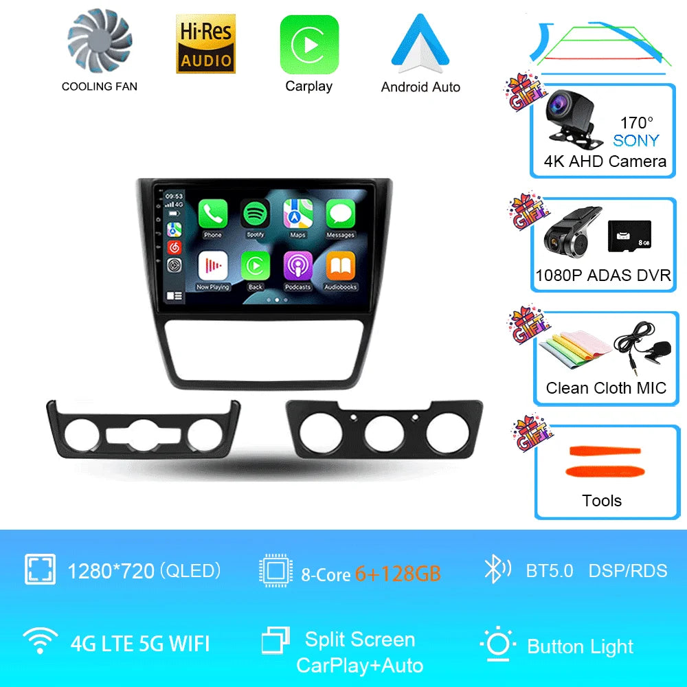 Skoda Yeti Android 16 — 4G, CarPlay, GPS