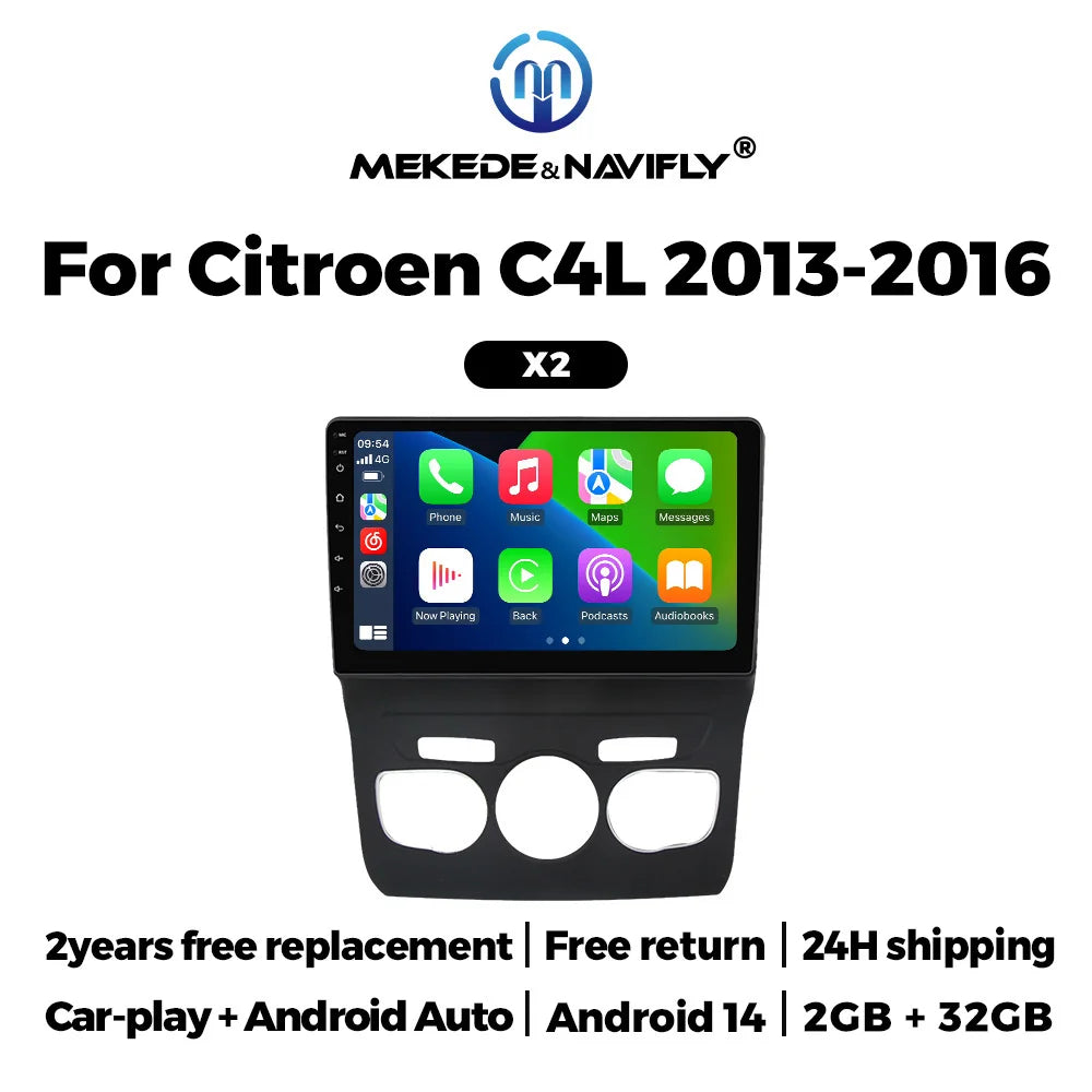 Citroen C4 Android 14 — Wireless CarPlay, Multimedia