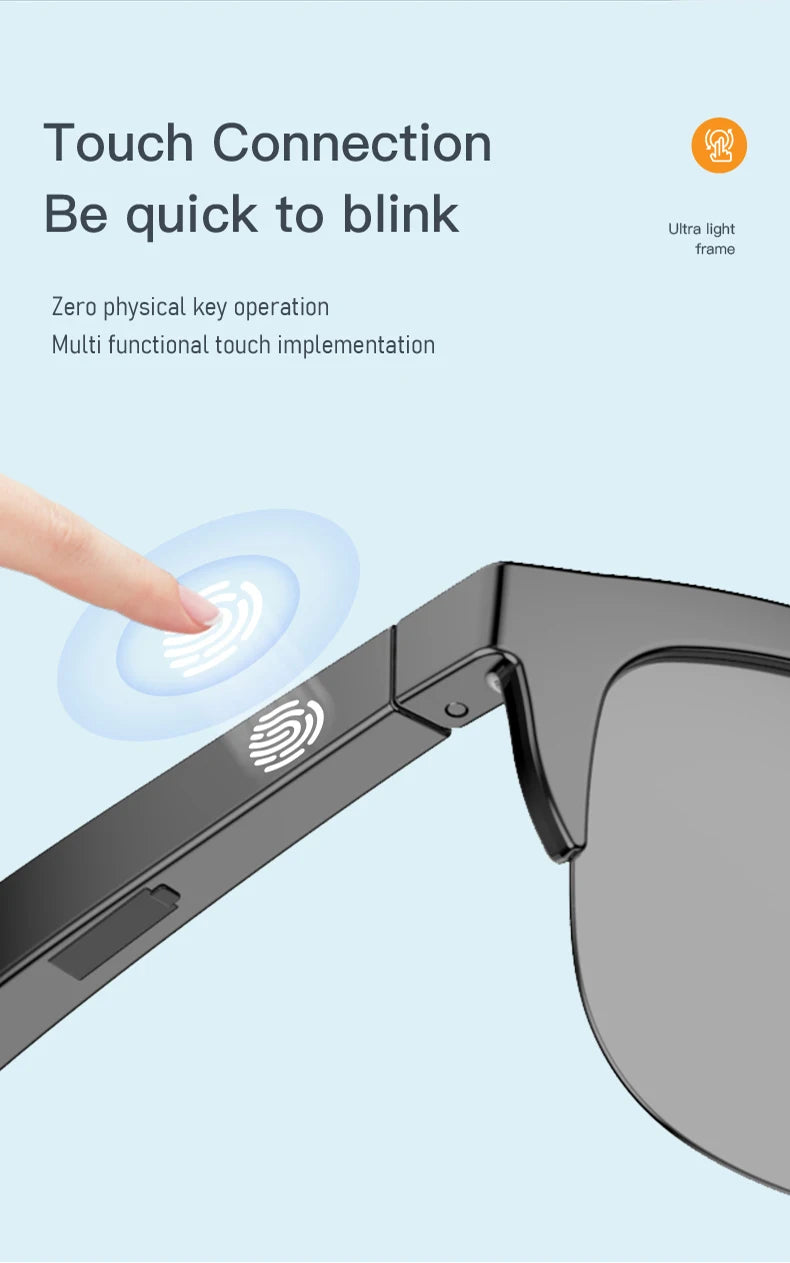 Smart Bluetooth Sunglasses — HiFi Audio, UV Protection
