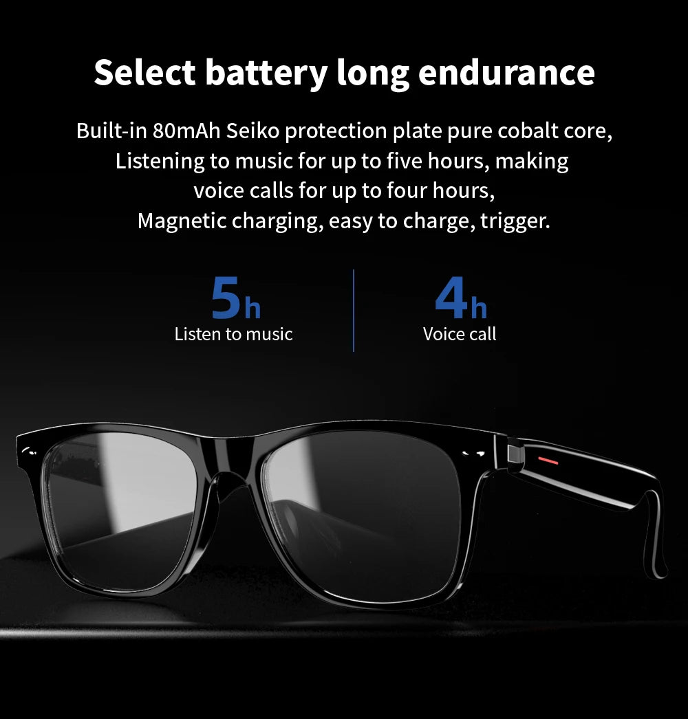 SENBONO E13 Smart Glasses — Blaulichtfilter, polarisiert, integriertes Mikrofon und Lautsprecher