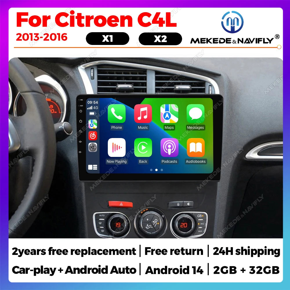 Citroen C4 Android 14 — Wireless CarPlay, Multimedia