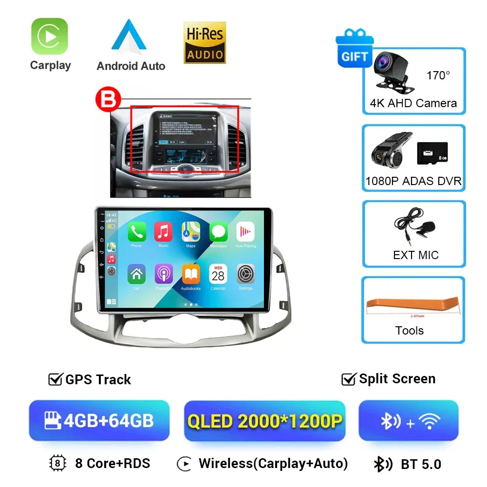 Chevrolet Captiva — Android 16, GPS, CarPlay