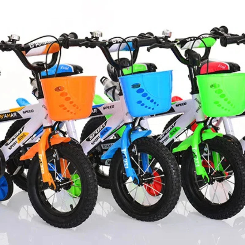 Kids Bicycle — Adjustable Height, Basket Included