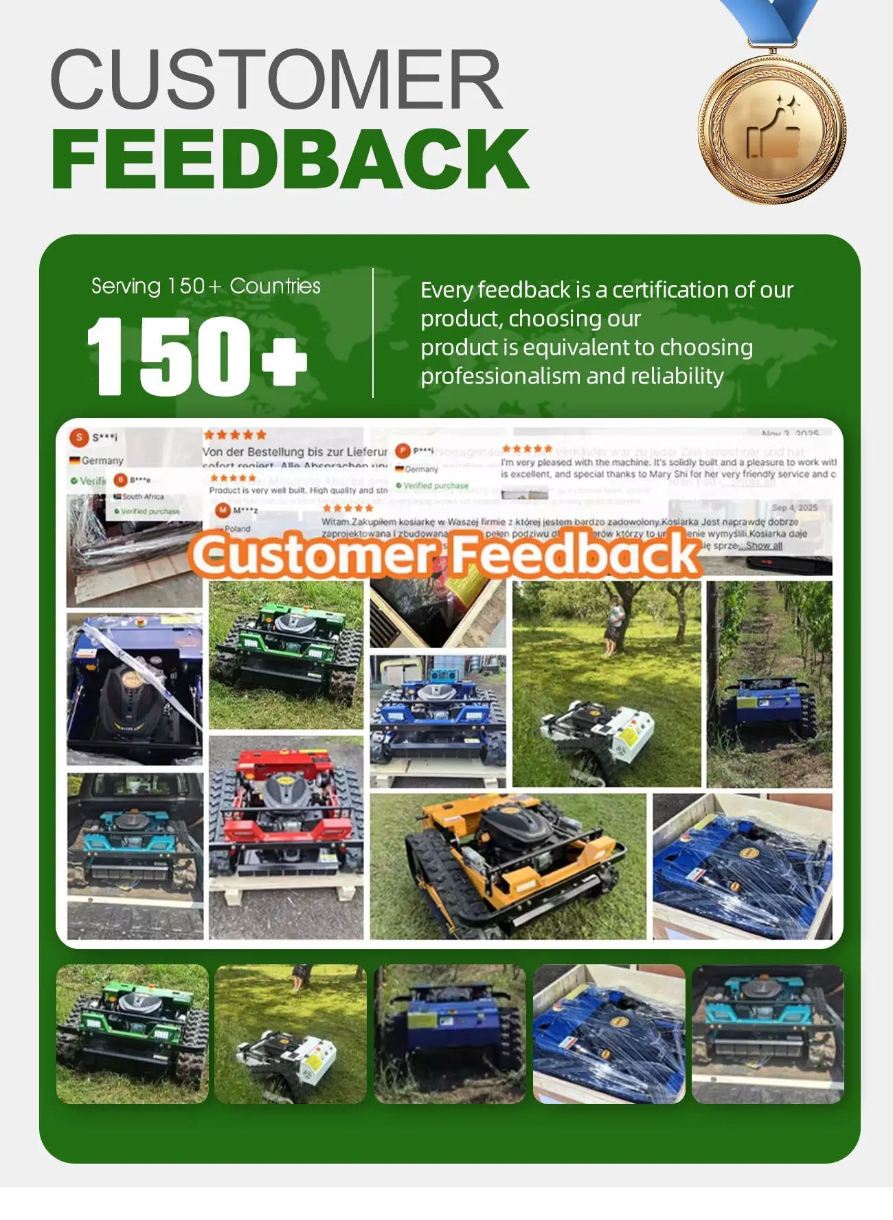 Remote Control Lawn Mower Automatic Smart Robot Lawn Mower Electric RC Grass Cutter for Garden Farm Hillside