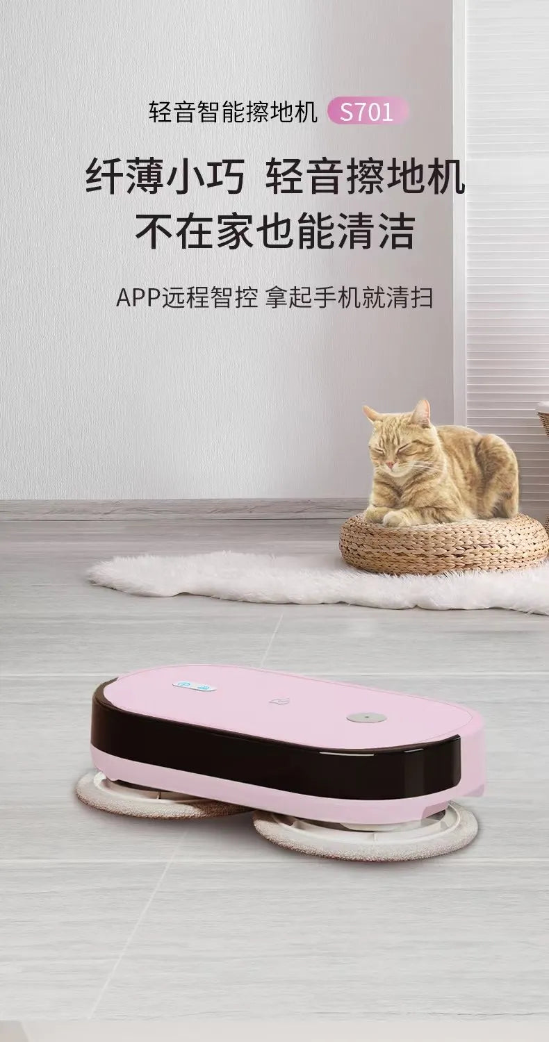 Intelligent Mopping Washing Robot Double Towing Automatic Floor Mop Dust Removal Humidification Machine