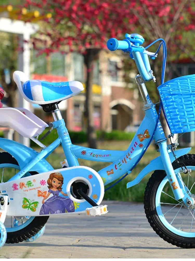 Kids Bicycle — Adjustable Height, Basket Included
