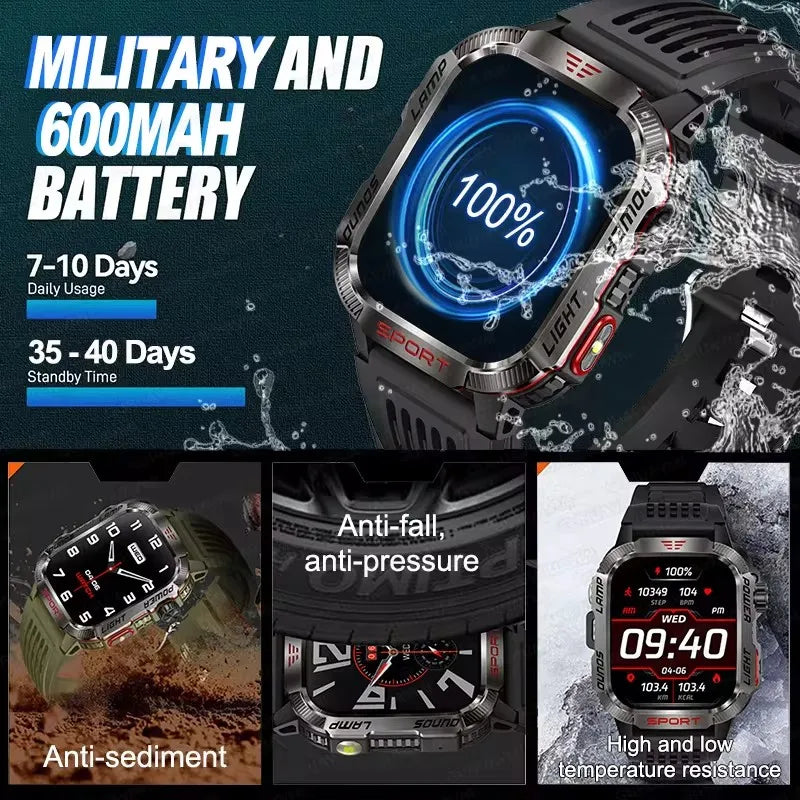 GUHUAVMI Outdoor Watch — AMOLED, GPS, Bluetooth