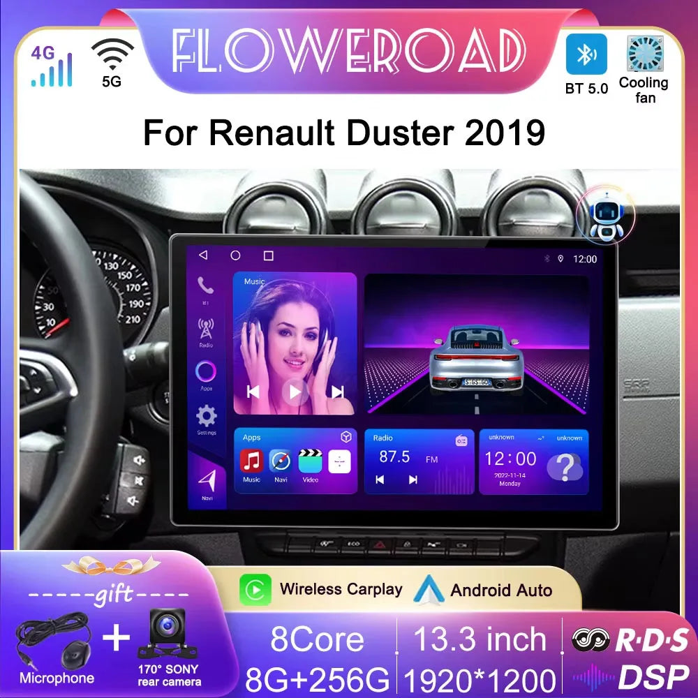 Dacia Duster Android 15 — GPS, CarPlay, Multimedia