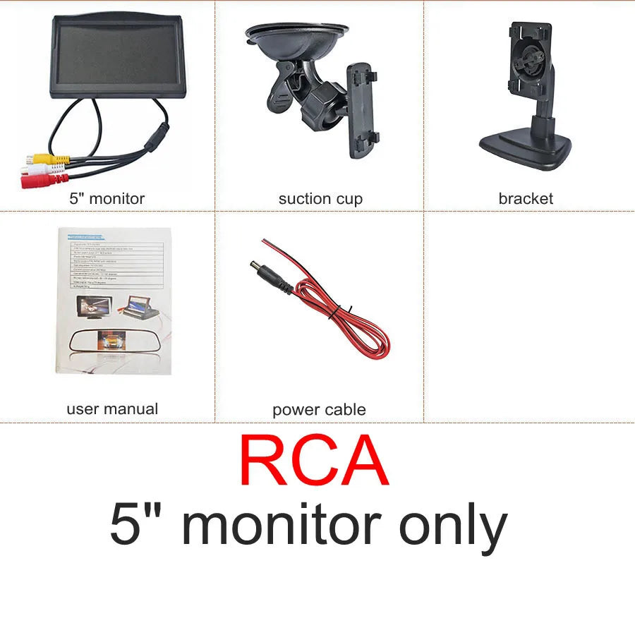DIYKIT 5" Monitor — Backup Camera, Parking Assist