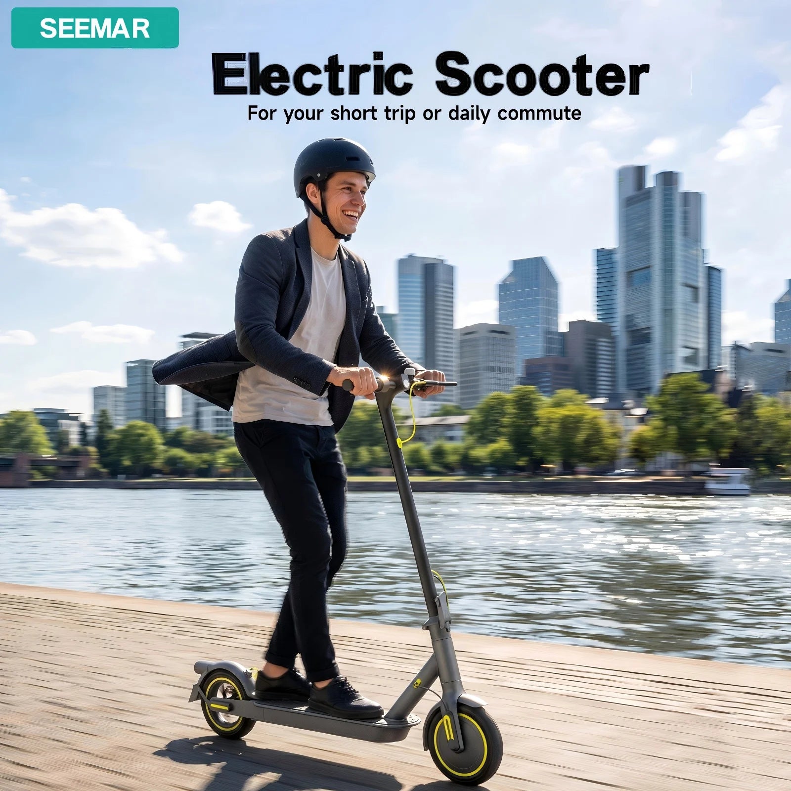 SEEMAR S1PRO Adult electric scooter, 36V 7.8AH, 350W (500W), 25-35KM, 8.5-inch tires Foldable e scooter with APP