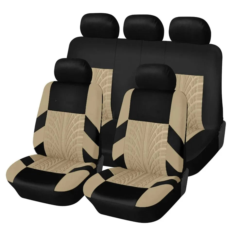Car Seat Covers Full Set Front Split Rear Bench For Car Universal Cloth SUV Sedan Van Automotive Interior Covers — available at Teckeleck