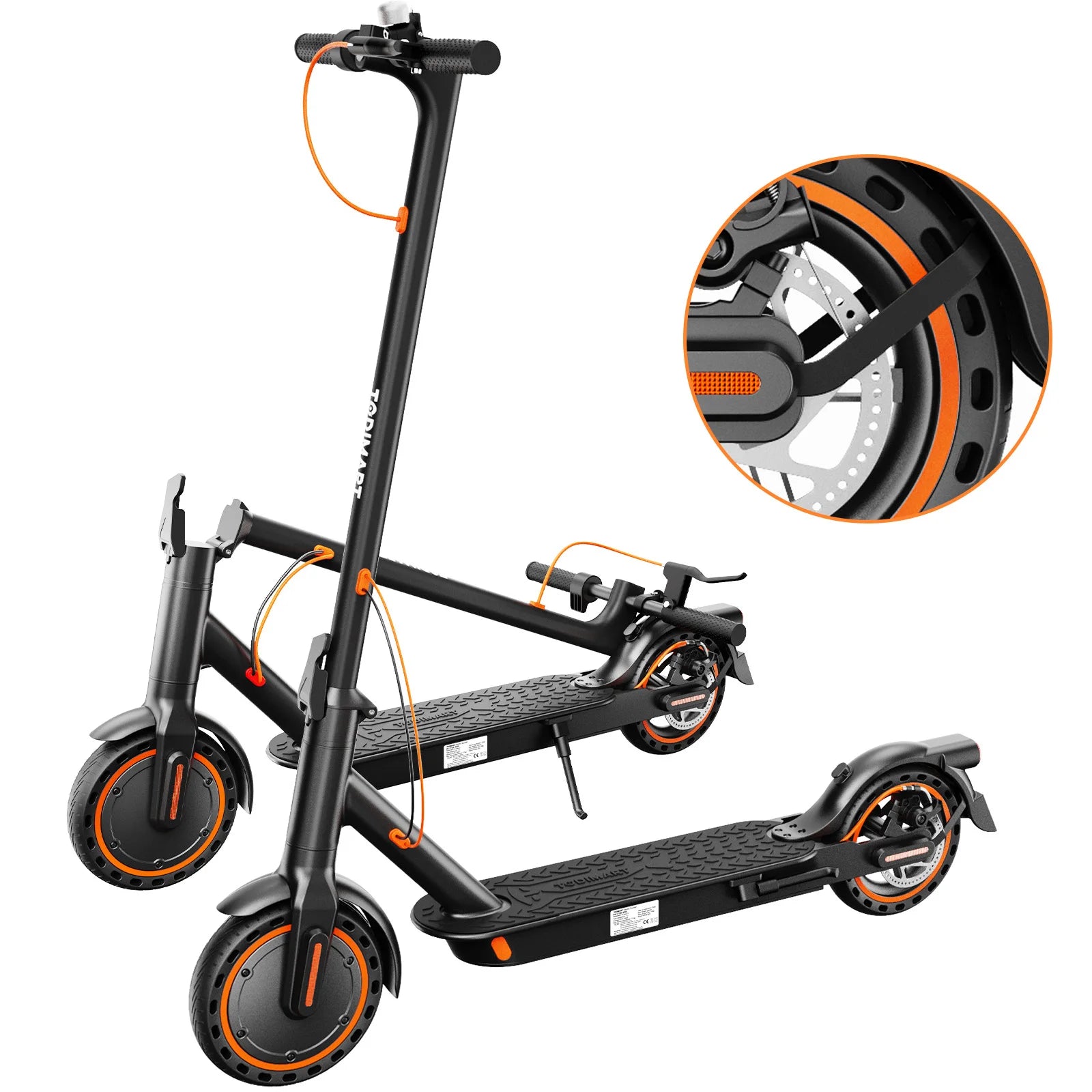 350W 7.8Ah Battery Todimart T3 Electric Scooter 8.5-Inch Foldable for Urban Commuting Sports & Entertainment
