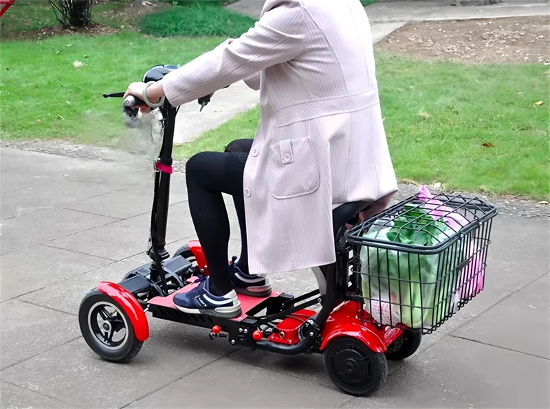 4 Wheel Mobility Scooters for 2 Peoples With Baby Seat 500W 36V 15.6AH  Adults 10 Inch Electric Scooter Dual Motor