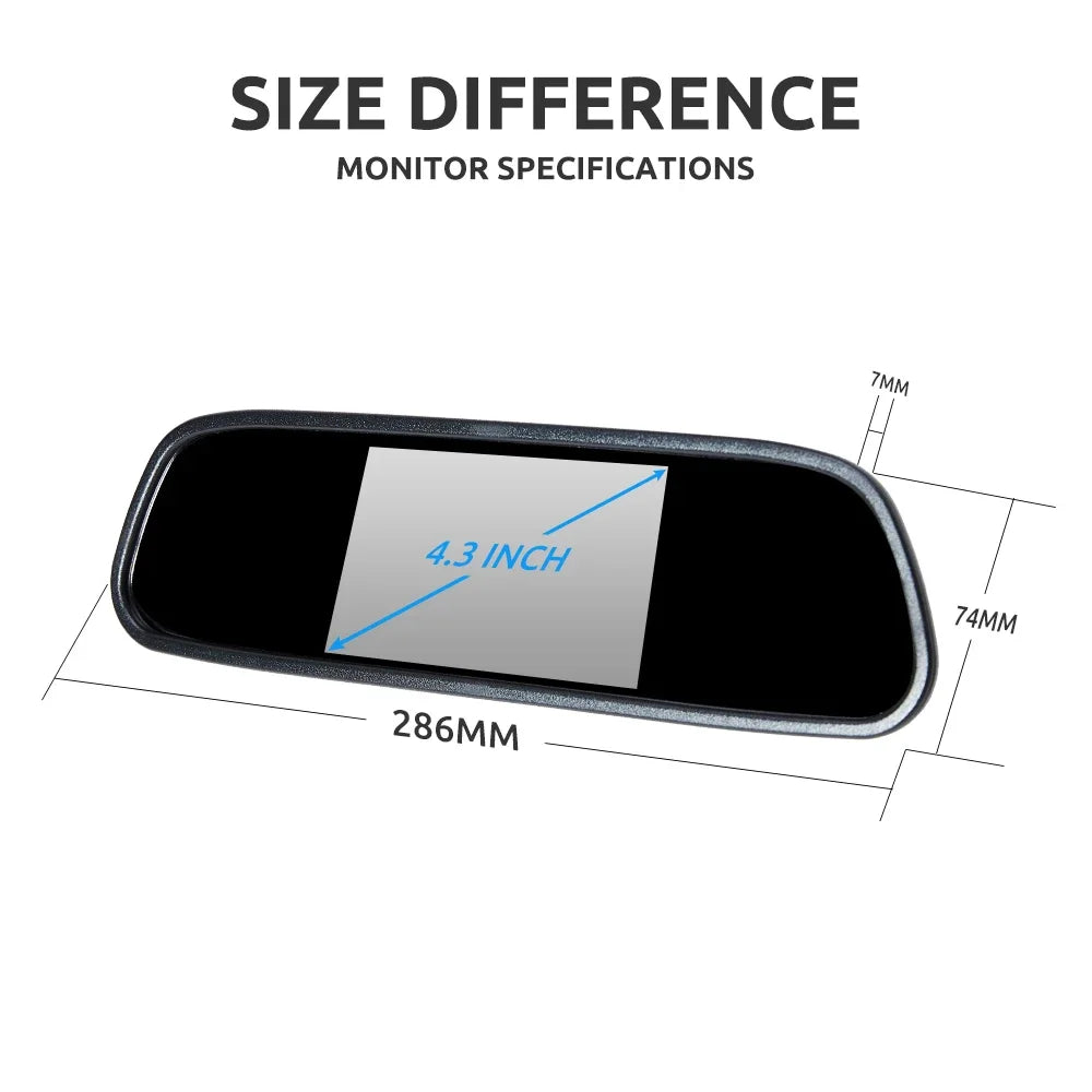 Rear View Camera Kit — 4.3" Monitor, HD Parking