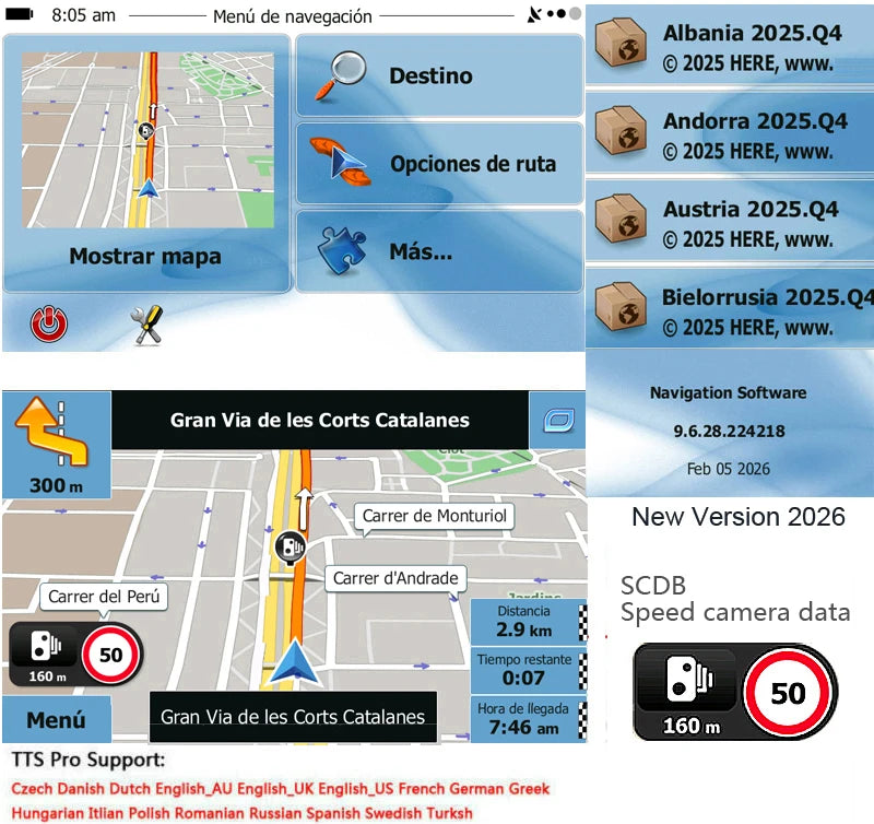 GPS Navigator 7" — 2026 Maps, Truck, Caravan