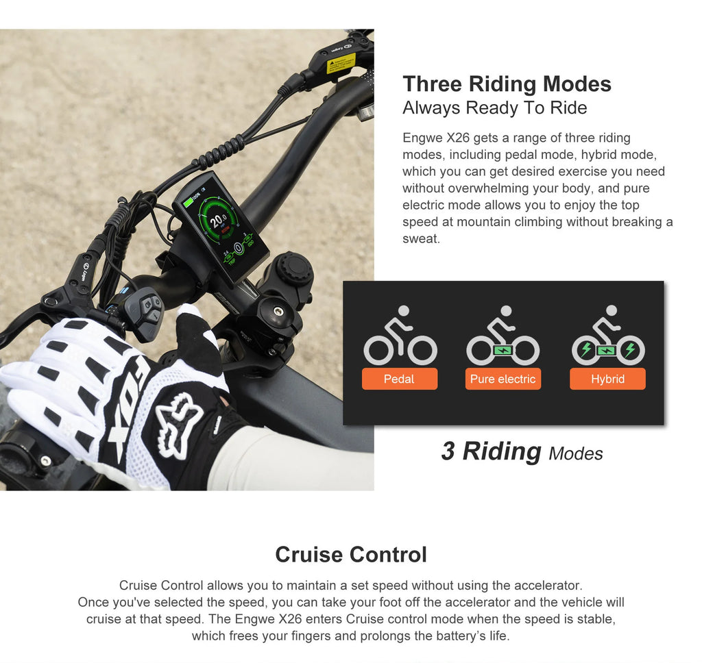 Electric Bicycle 26Inch 1000W 48V 29.2AH Folding Lithium Battery Bike Full Shock Absorber 26X4.0 Snow Tire E-bike