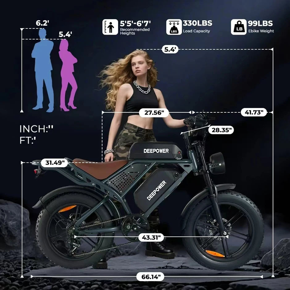 Electric Bicycle S8 — 3500W, Fat Tire, Disc Brakes