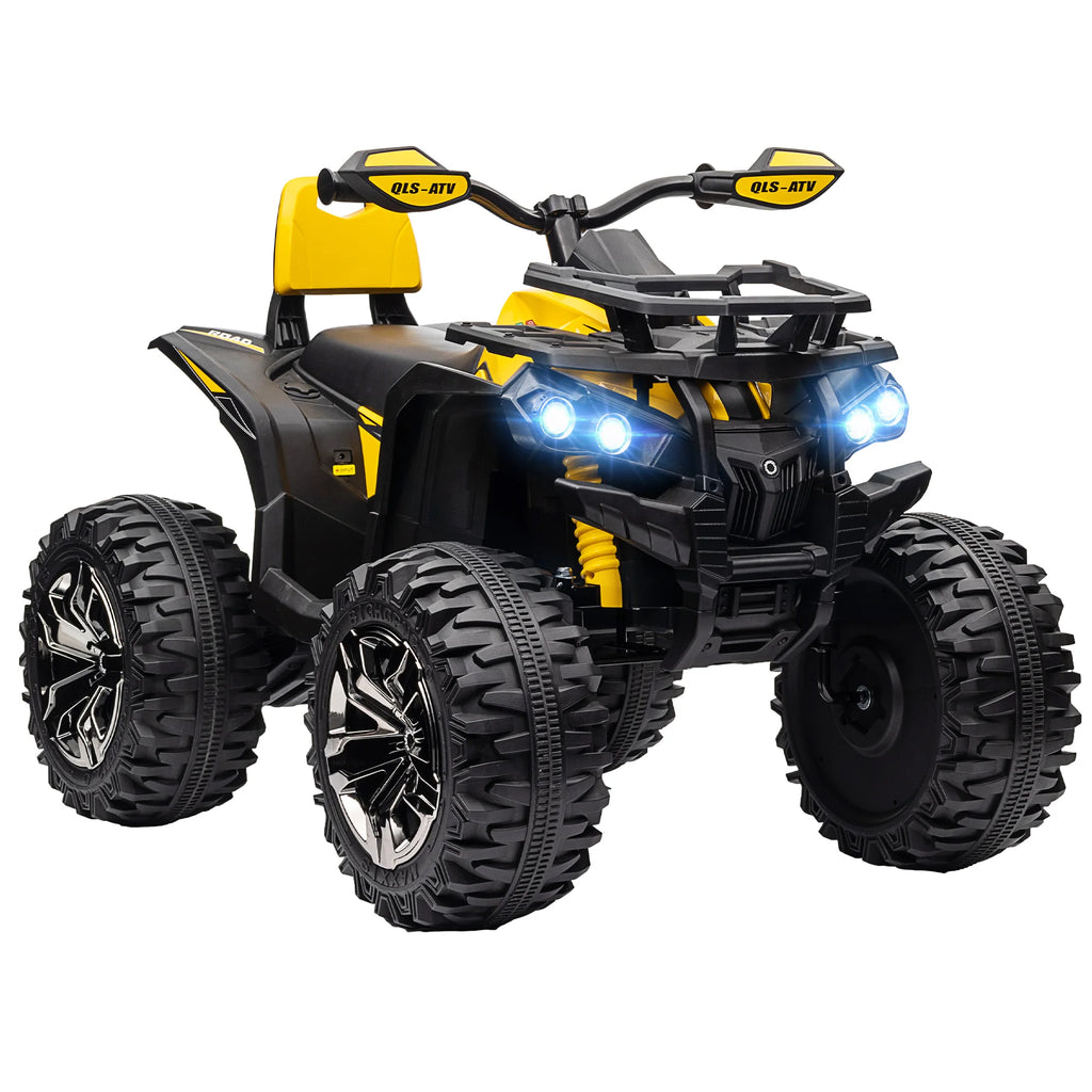 HOMCOM 12V Quad Bike ATV with LED Lights, Music, for Kids