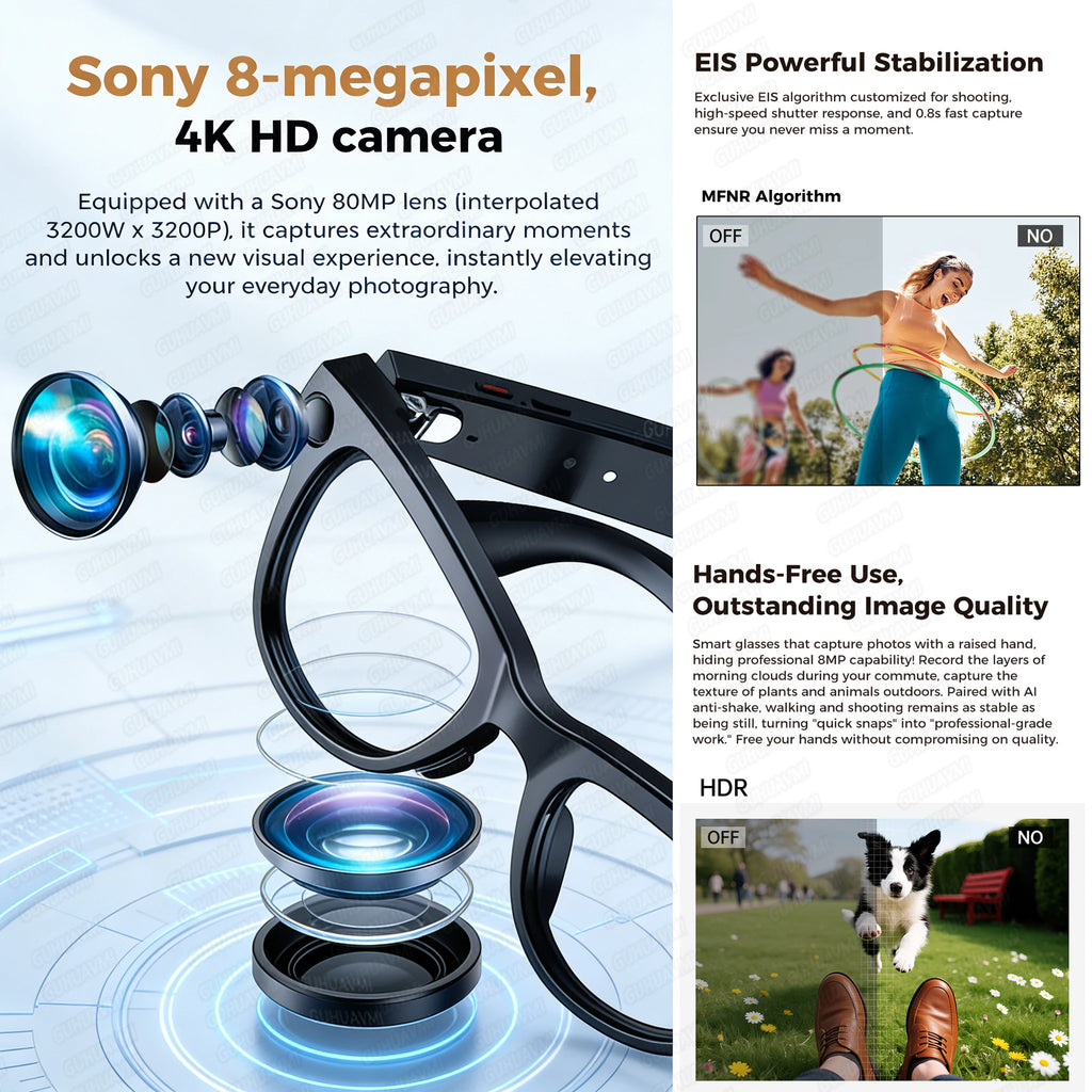 AI Smart Glasses — Translation, Camera, Power Bank