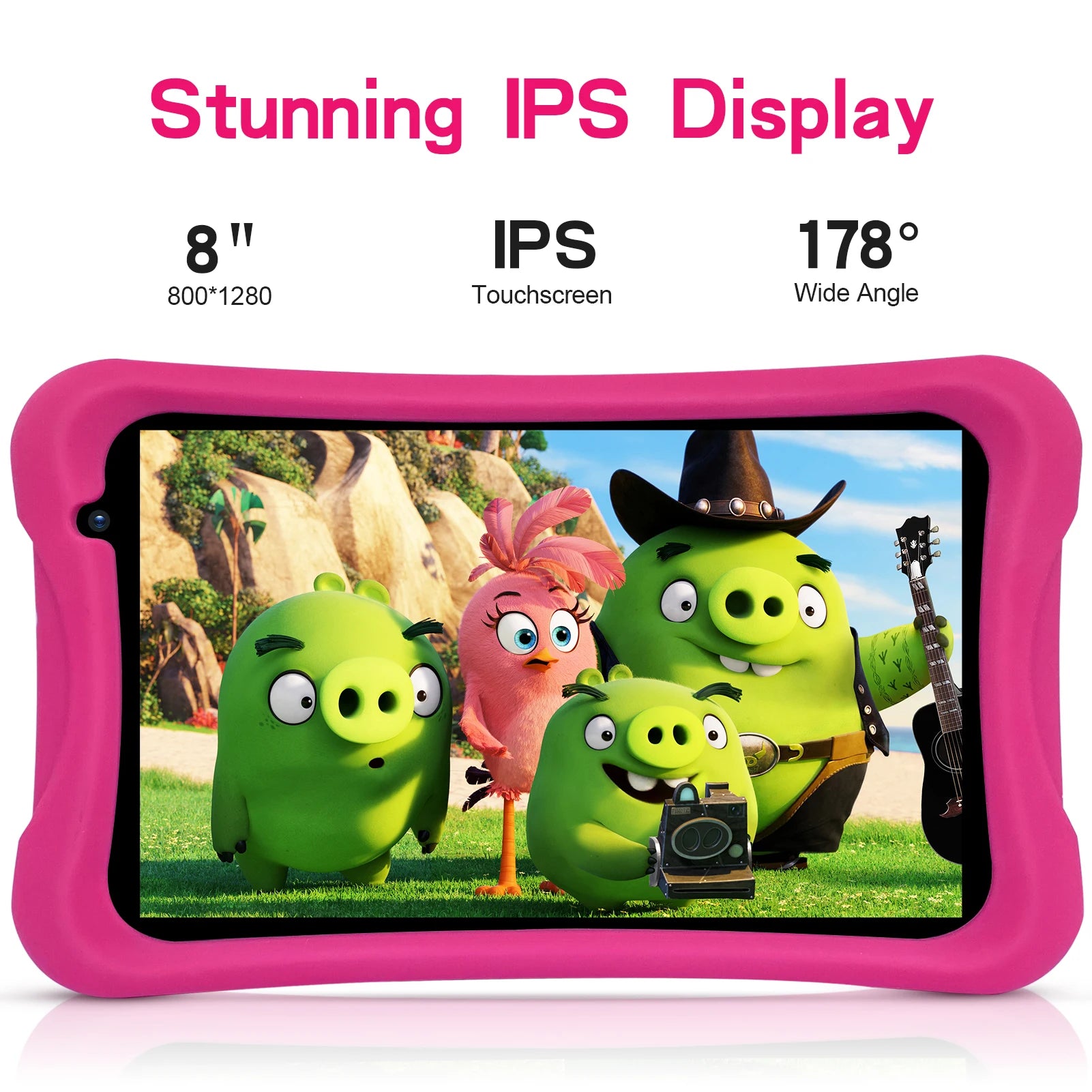 PRITOM Kids Tablet — 64GB, Dual Camera