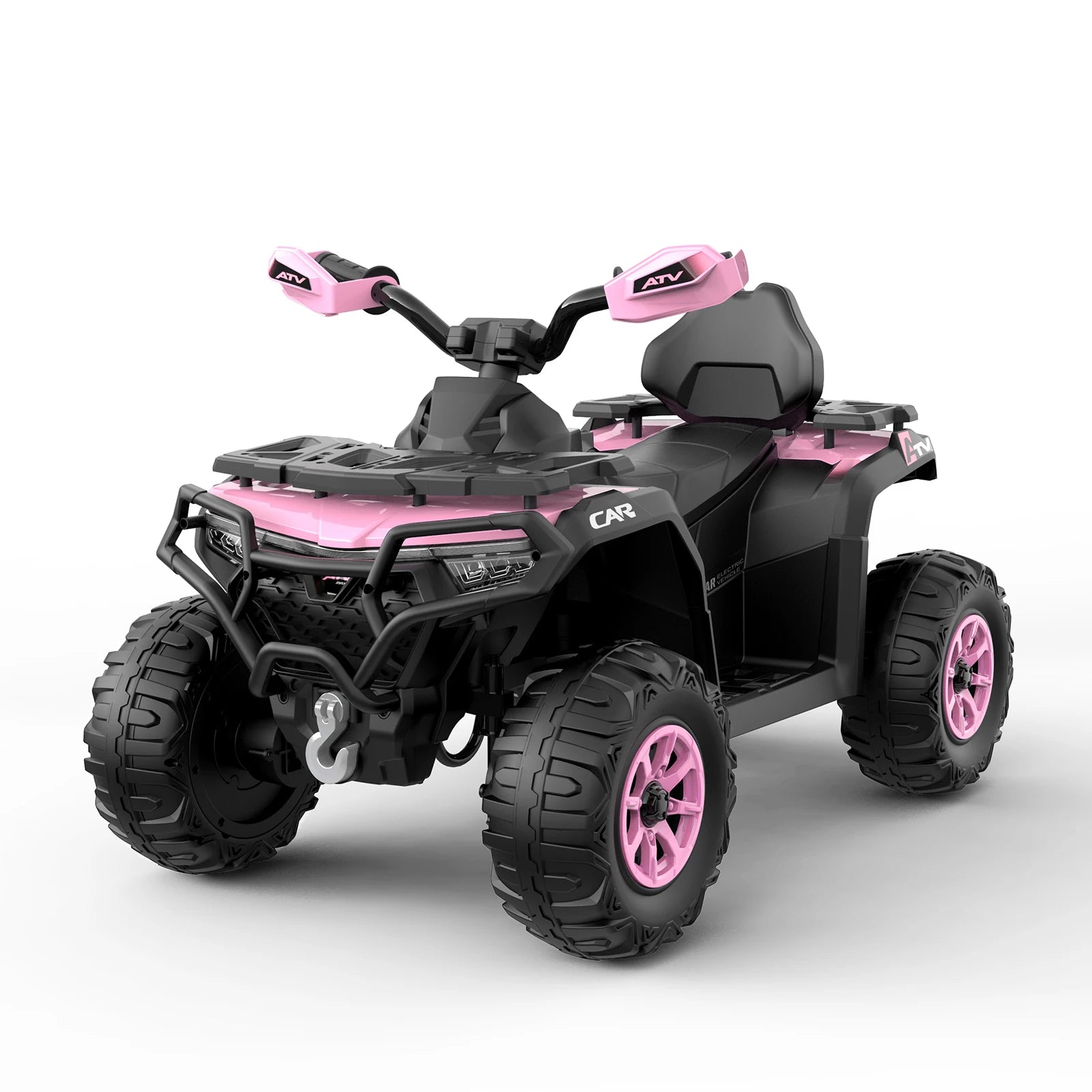 12V Kids Ride On ATV Car w/Parent Remote Control, Spring Suspension, LED Lights, Bluetooth, Off-Road Vehicle Toys for Boys&Girls — available at Teckeleck