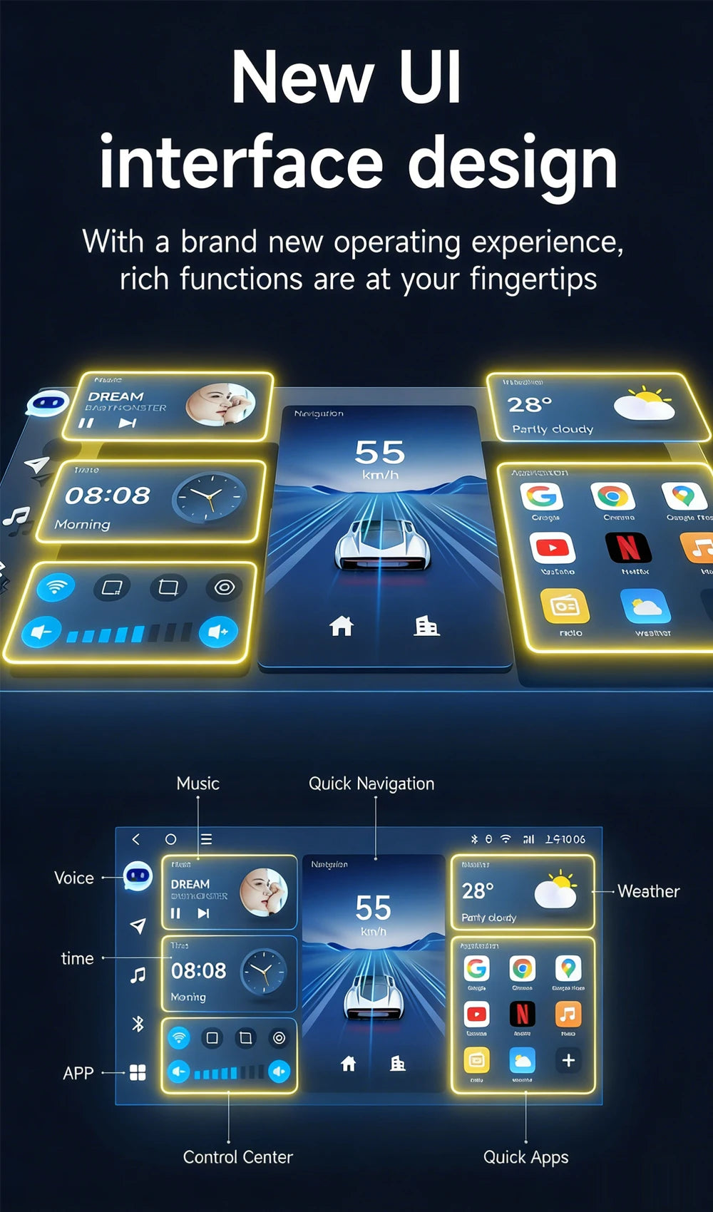 VW Tiguan Android 17 — 4G DSP, CarPlay