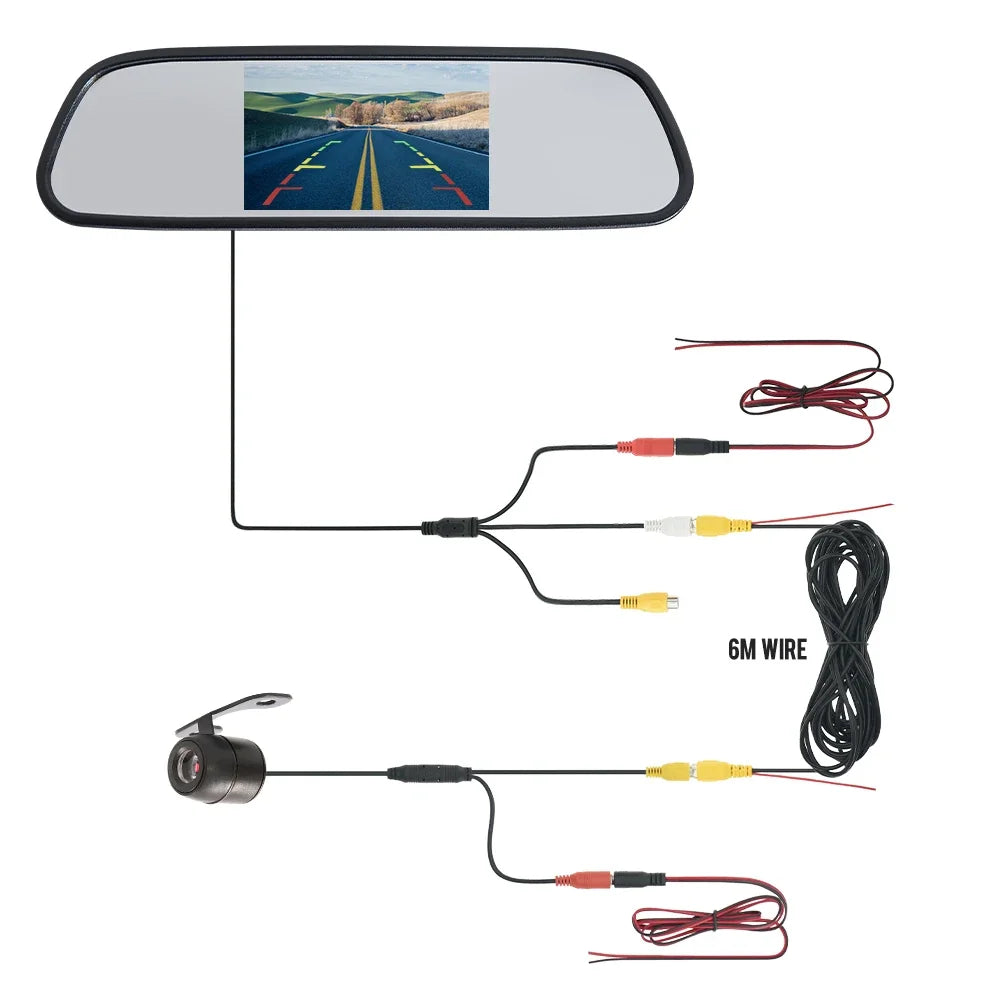 Rear View Camera Kit — 4.3" Monitor, HD Parking