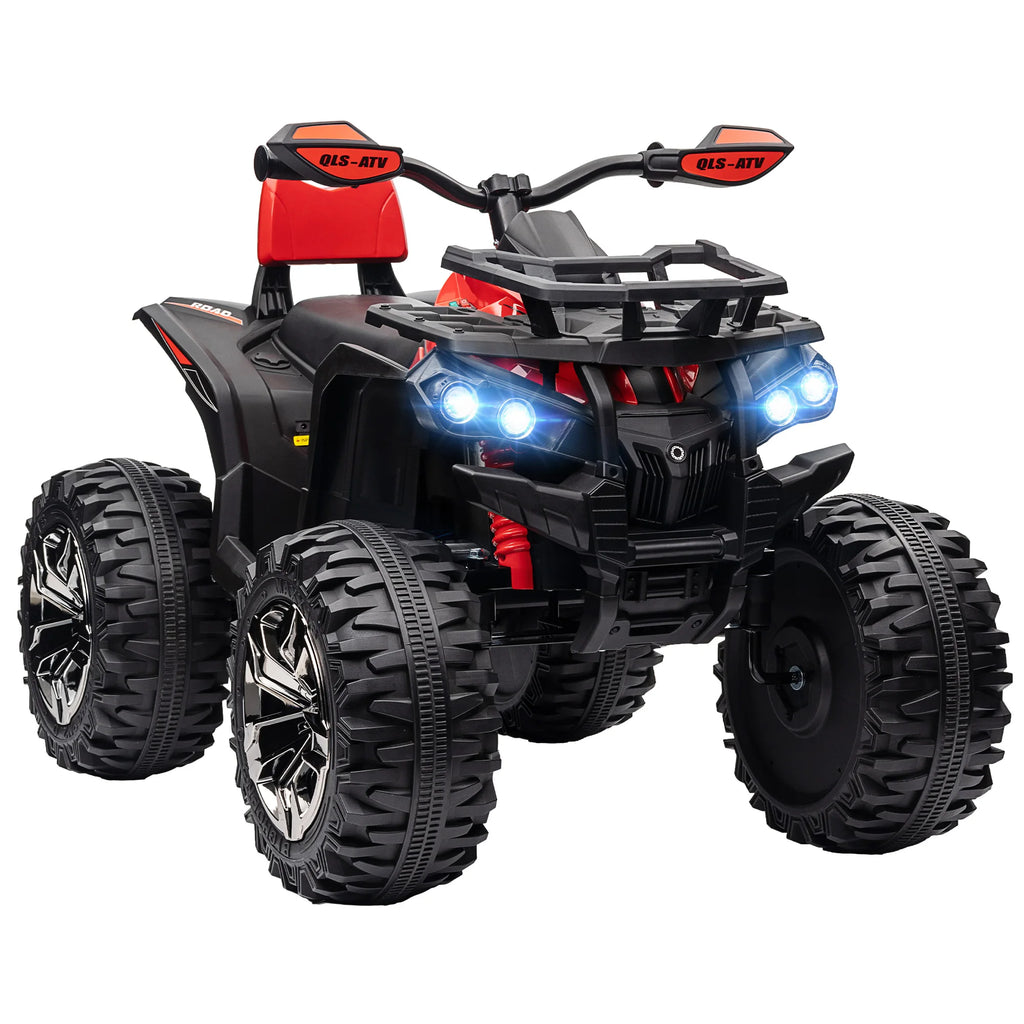 HOMCOM 12V Quad Bike ATV with LED Lights, Music, for Kids