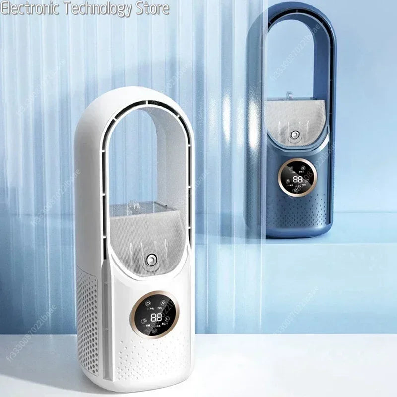 2025 Bladeless Tischventilator – 6 Geschwindigkeiten, leise Kühlung & Luftbefeuchter für Zuhause & Büro