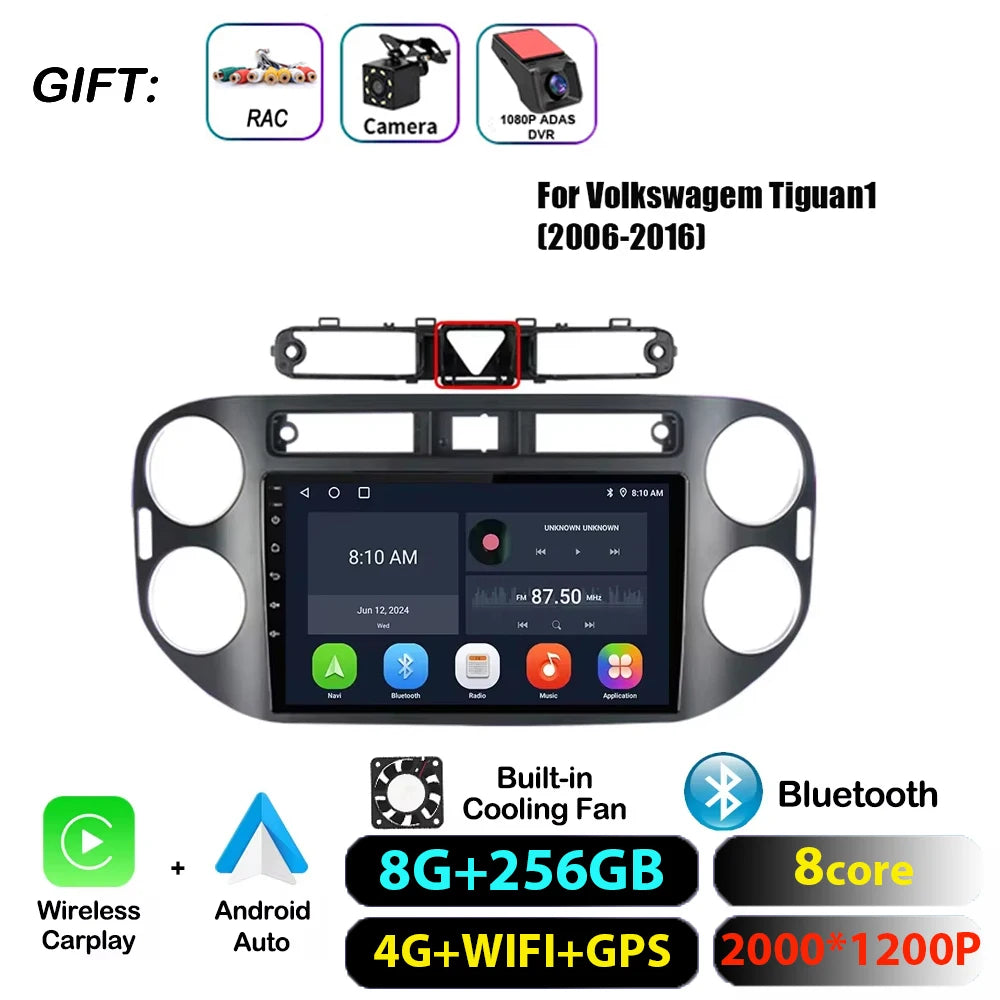 VW Tiguan Android 17 — 4G DSP, CarPlay