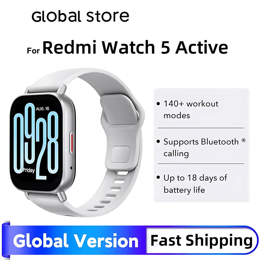 Redmi Watch 5 Global — 2,0 Zoll 60Hz AMOLED, GNSS GPS, über 150 Sportmodi, 7 Tage Akkulaufzeit