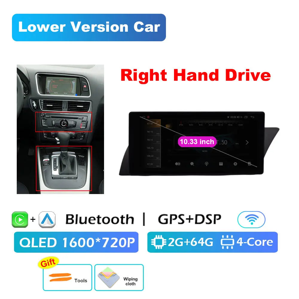 Audi A4 B8/A5 — RHD CarPlay, DSP, WiFi