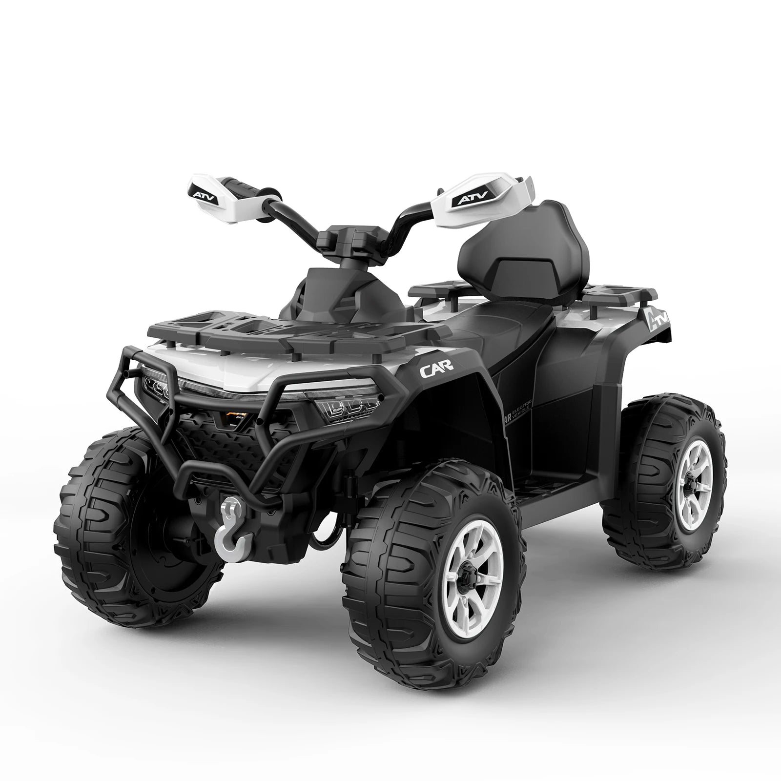12V Kids Ride On ATV Car w/Parent Remote Control, Spring Suspension, LED Lights, Bluetooth, Off-Road Vehicle Toys for Boys&Girls