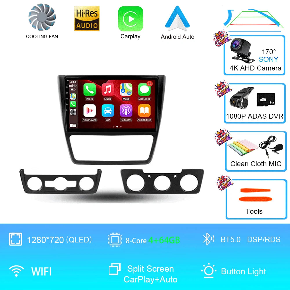 Skoda Yeti Android 16 — 4G, CarPlay, GPS