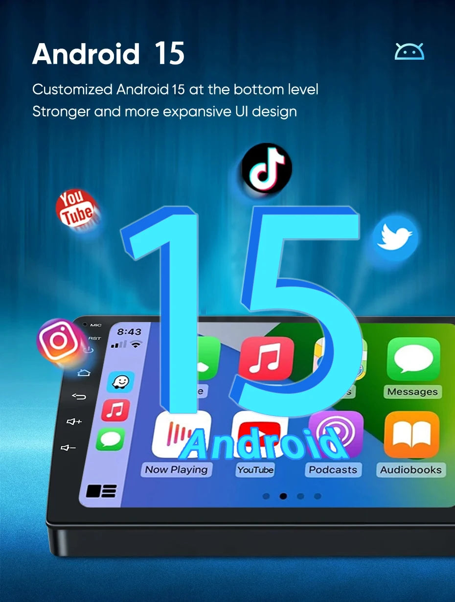 Kia Rio Android 15 — 2K Screen, CarPlay, GPS
