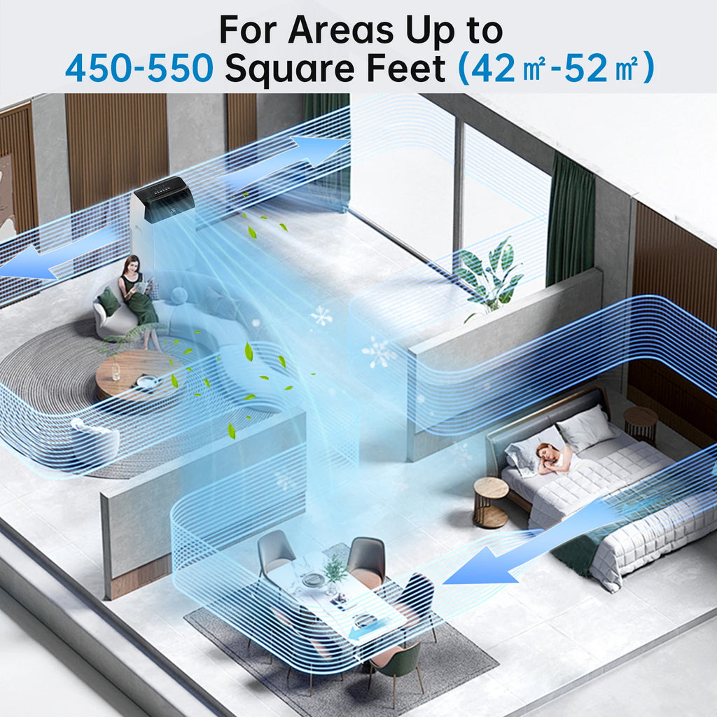 Air Conditioner,12000 BTU Portable Air Conditioner, 4-In-1 Cool/Heating/Fan/Dehumidify Modes With Remote Control, 24 Hours Timer