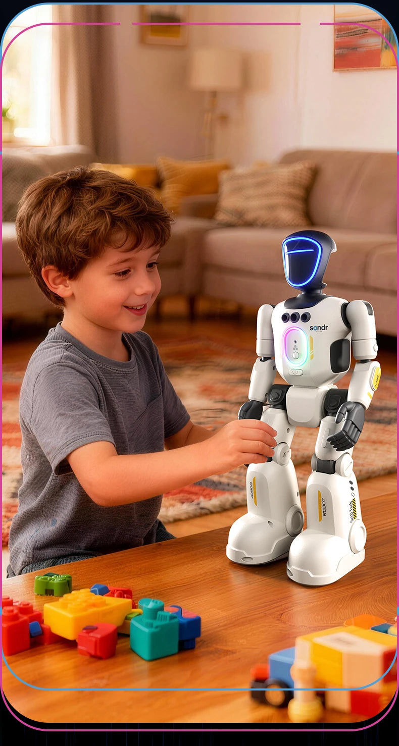 Intelligent RC Robot Programming Gesture Sensing Remote Controll Robots Smart Intelligent Dancing RC Robot Toy Gift for Kid R40