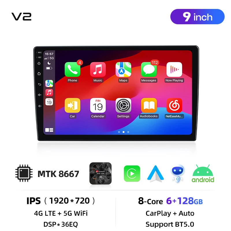 Junsun Renault Trafic — 2K, Wireless CarPlay