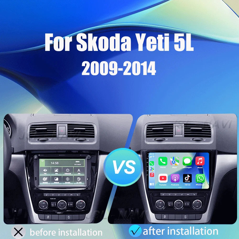 Skoda Yeti Android 16 — 4G, CarPlay, GPS