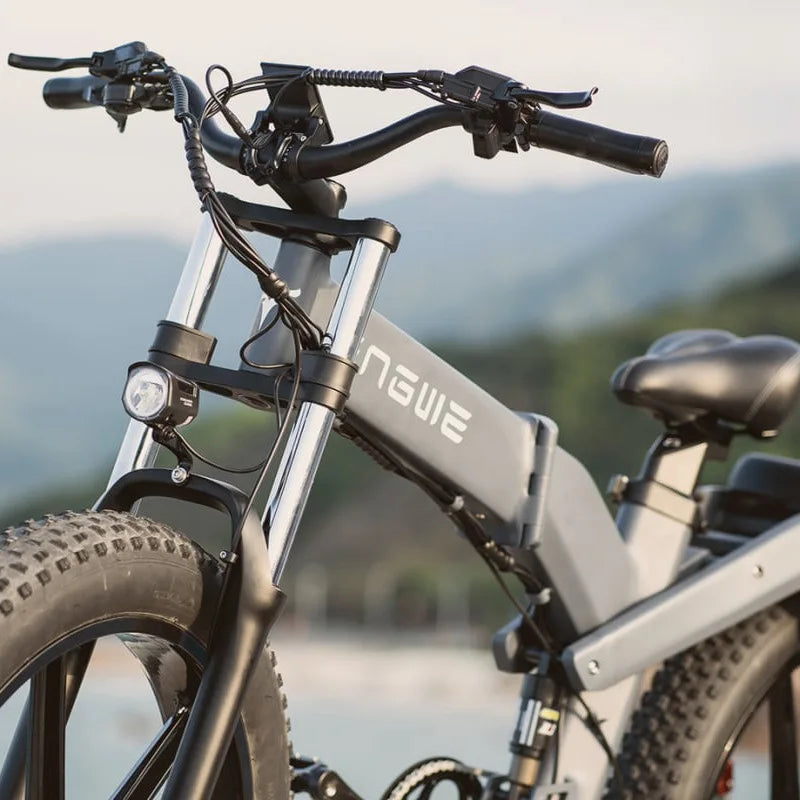 Folding Snow Tire E-Bike — 1000W, Full Suspension