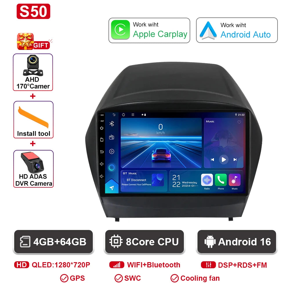 Hyundai Tucson Android 16 — 2K QLED, CarPlay