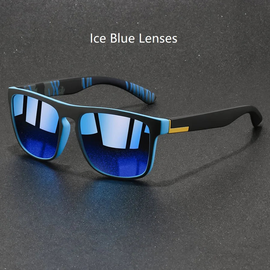 Lunettes de soleil carrées vintage — Anti-éblouissement, style rétro de designer, hommes et femmes