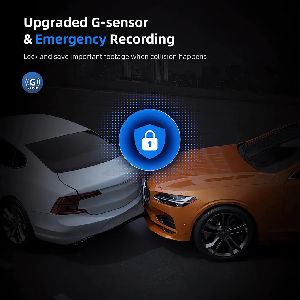 10" 4K Dash Cam — Dual Lens, GPS, WiFi