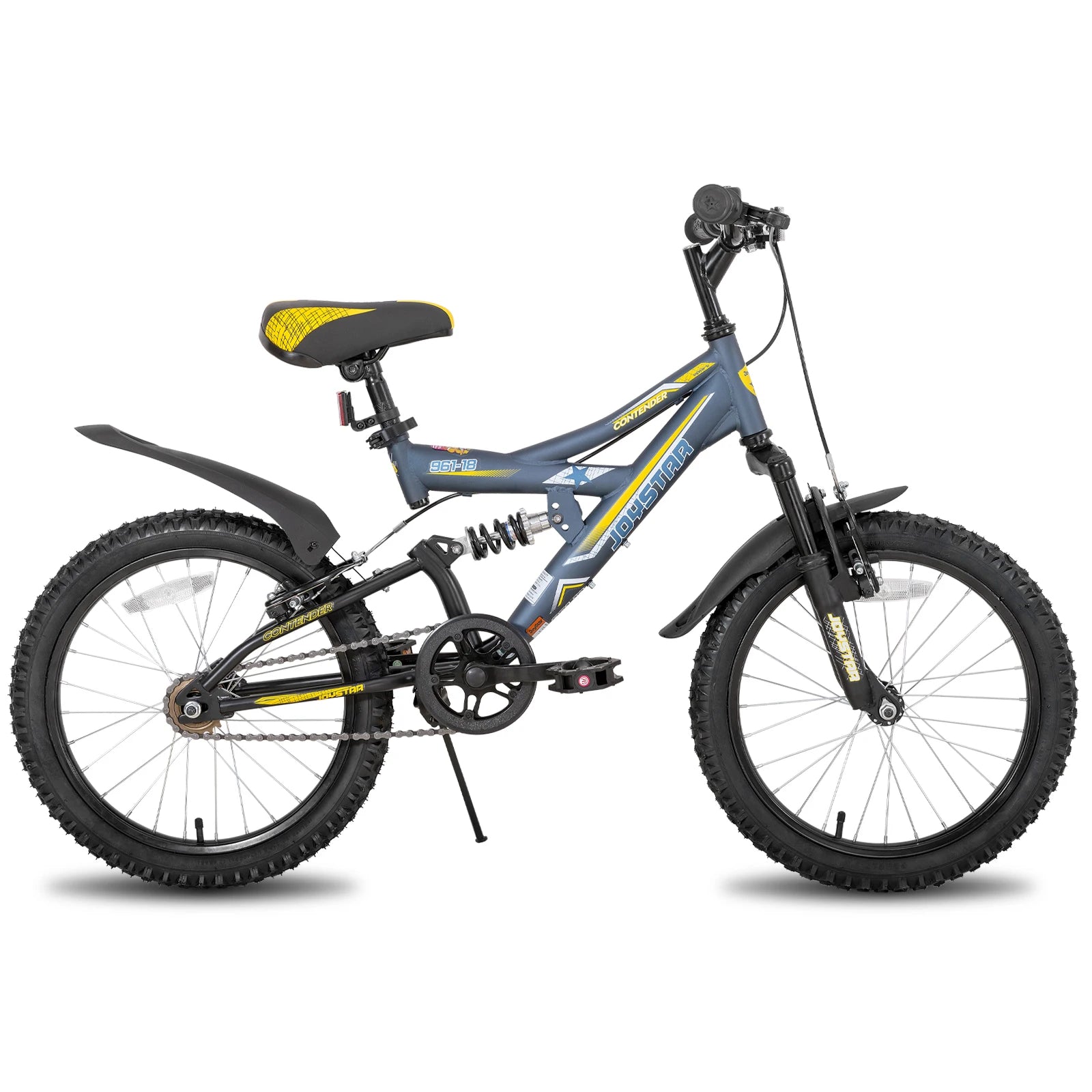 JOYSTAR 20 Inch Kids' Bike for Boys Girls Age 7-13 Years Old, Dual-Suspension Kids Mountain Bike with Dual Handbrake & Kickstand