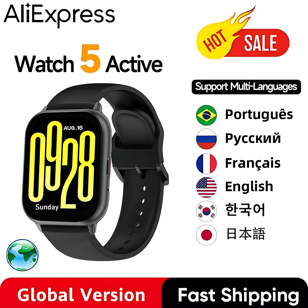 Redmi Watch 5 Global — 2,0 Zoll 60Hz AMOLED, GNSS GPS, über 150 Sportmodi, 7 Tage Akkulaufzeit